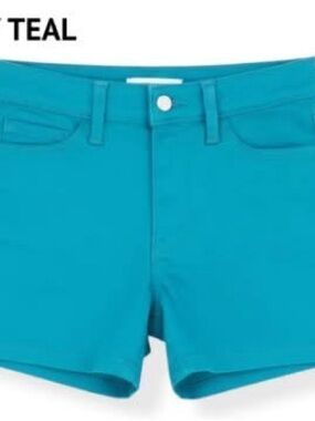 Zenana Outfitters Teal High Waist Stretch Shorts